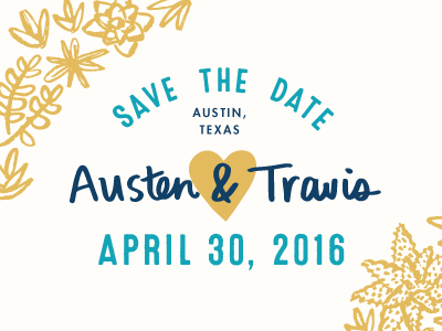 Save the Date! typography texas cactus illustration handmade icons wedding succulents stationery lettering hand lettering design
