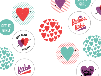 Galentines sneak peek handmade galentines day illustration doodles personal work babes buttons typography galentines hearts hand drawn lettering