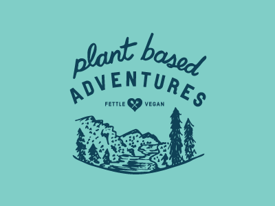 Plant based Adventures lettering outdoors camp adventure fettle vegan vegan plant based typography icons branding illustration hand drawn