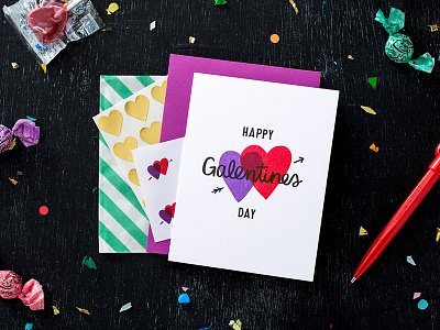Galentines Day Sale! art direction card galentines day hand lettering handmade illustration lettering personal work photo styling riso risograph stationery