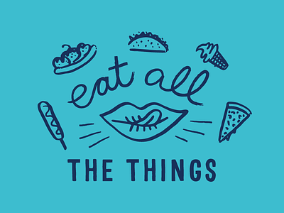 eat all the things! doodles drawing driftwood magazine food foodie hand drawn icons lettering line art pen and ink typography vegan