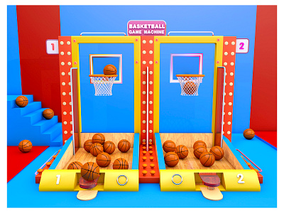 BASKETBALL GAME MACHINE 篮球c4d