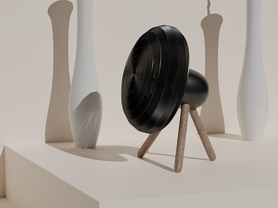 3D fan concept 3d 3d product concept design illustration product