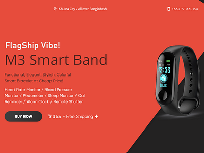 M3 Smart Bracelet - Landing Page