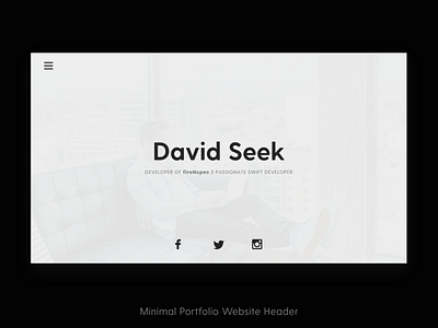 Modern Portfolio Minimal Website Design