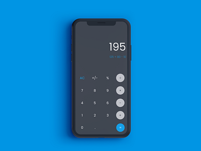 Daily UI Challenge #004 - Calculator 004 dailyui ui design