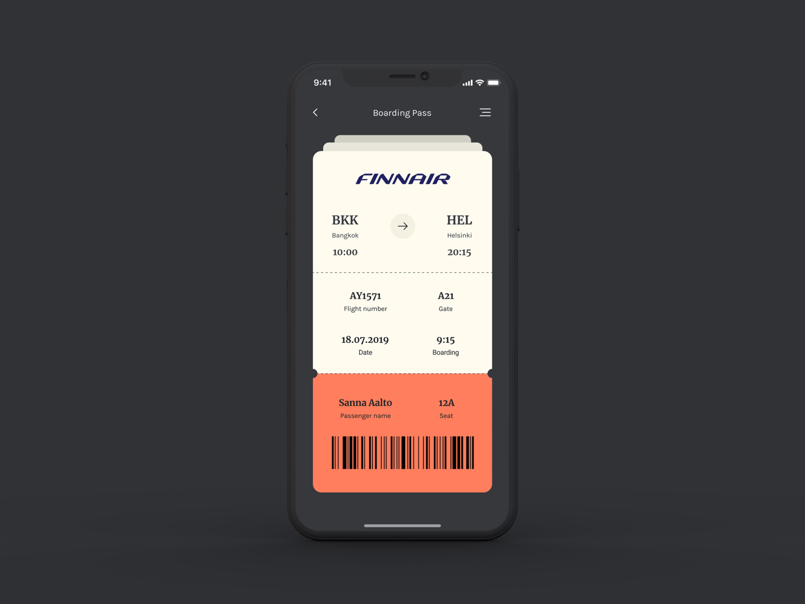 Daily Ui Challenge 024 Boarding Pass By Hoang Nguyen On Dribbble