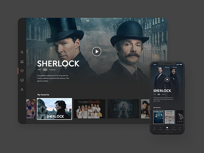 Daily UI Challenge #025 - TV App 025 dailyui darkui mobile smarttv uidesign web