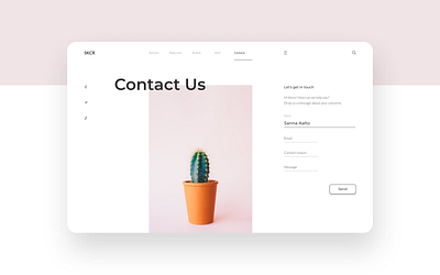 Daily UI Challenge #028 - Contact Us 028 dailyui skcr uidesign web