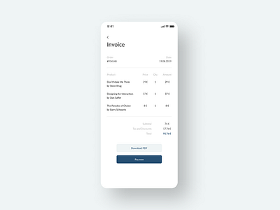 Daily UI Challenge #046 - Invoice