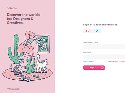 Dribble Login Redesign design dribbbleweeklywarmup graphic graphicdesign ui ux web weeklywarmup