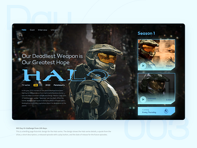 Day 003 - Landing Page (Halo) graphic design graphicdesign ui ux