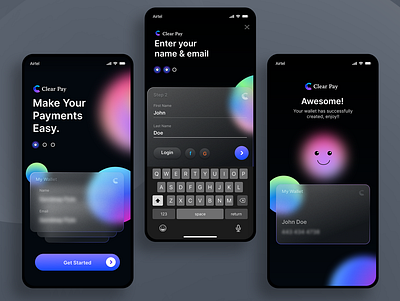 Sign up page app dark dark mode design mobile signup ui ux