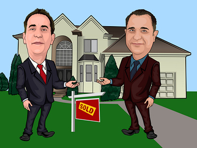 cartoon/vector illustration for real estate company