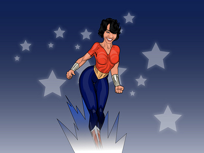 Super woman art awesome background branding business cartoon design drawing gift gradient graphic design graphics illustration logo mascot portrait sketch superhero superwoman vector