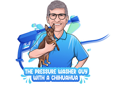 Cartoon Logo for a Car Washing company