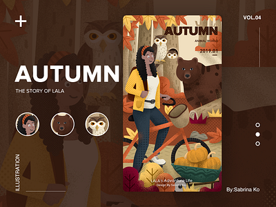 Autumn animal autumn illustration season