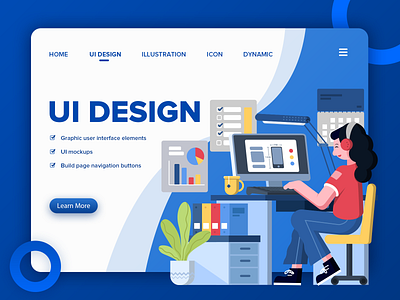 UI Design illustration ui deisgn website