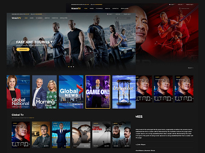 watch tv movies website design ui ux