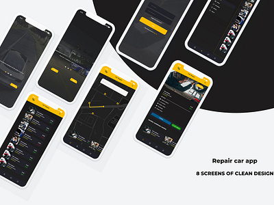 Car repair app ui ux design