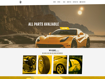 car parts shop website branding illustration logo shop design ui ui ux ux web developer website design