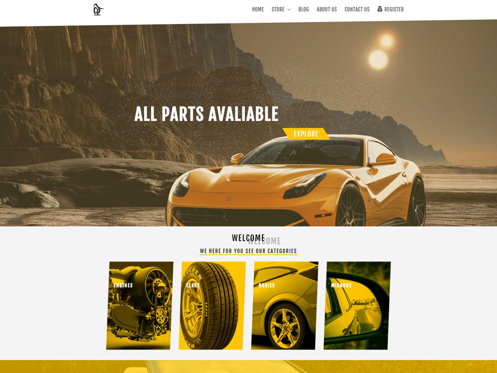 car parts shop website by assem on Dribbble