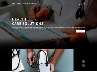 Medical health care Web Site Ui-Ux branding design flat graphic design illustration landing page design logo single one page typography ui ui ux user experience user interface ux web web developer web ui ux website website design website developer