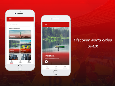 Discover world cities app ui ux