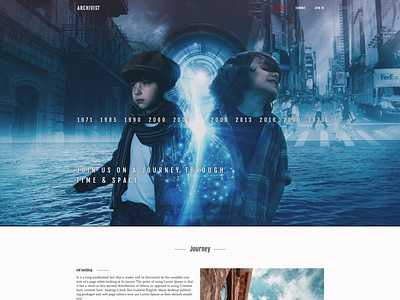 journey between future and past web ui ux