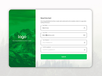 sign up Form ui ux