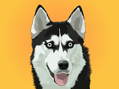 Husky dog illustration dog logo dog lover dog lovers dogs illustration art pets puppies puppy