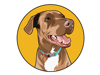 animal drawing american avatar cartoon character dog illustration drawing illustration pets portrait vector vector art