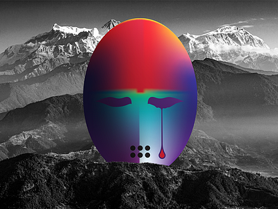 SadMask abstract art colors design gradient illustration mask nepal nepali