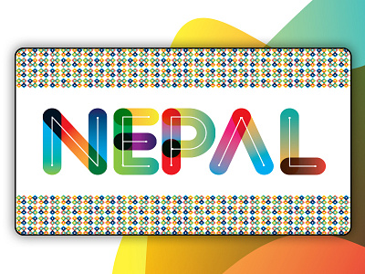 Nepal abstract art colorful concept custom type design illustration lettering line nepal nepali pattern