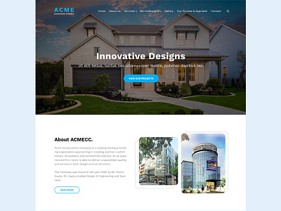 Construction Website Design branding design photoshop ui website design