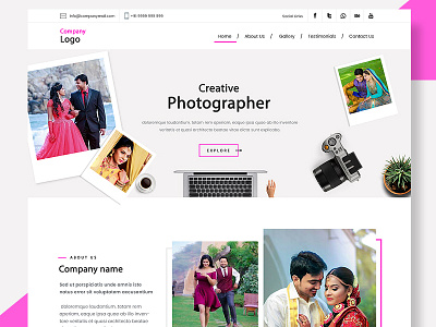 Photography Website creative photograpy website design