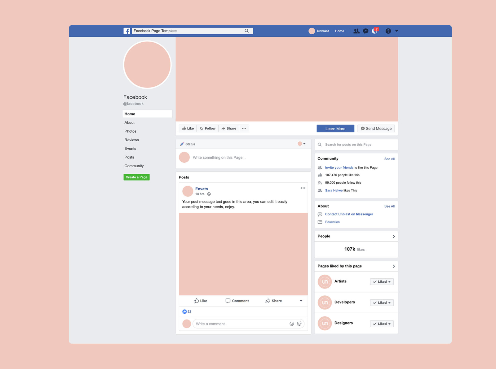 Facebook Page Mockup 2020 By Unblast On Dribbble