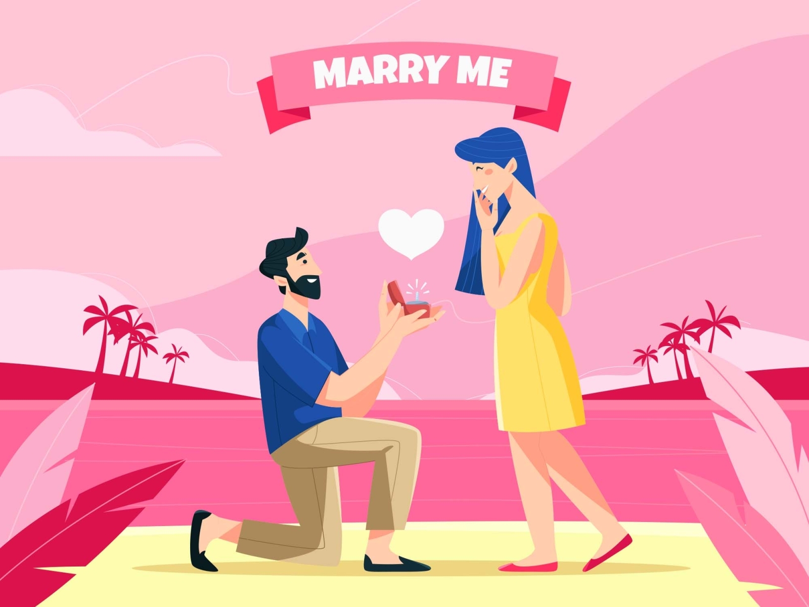 Marry Me Illustration by Unblast on Dribbble