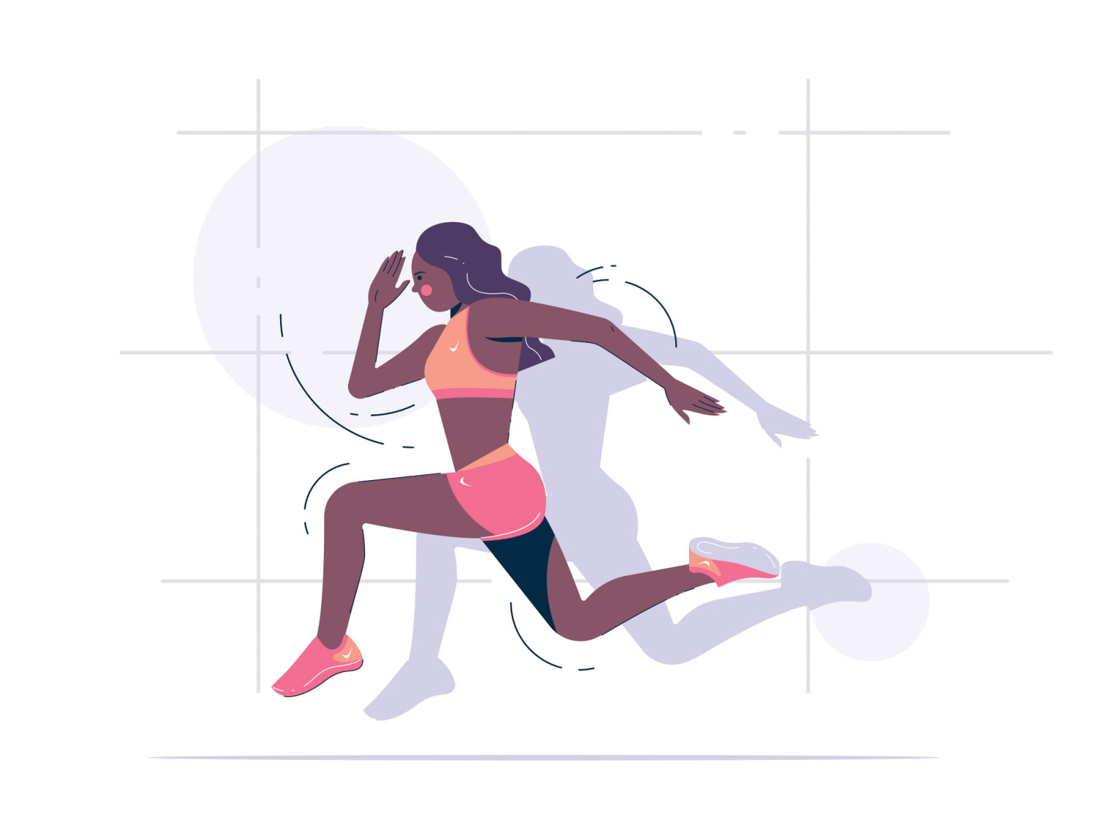 Running Girl Illustration ai download free free download freebie illustration psd template vector