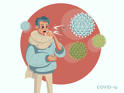 Covid 19 Sick Person Illustration ai coronavirus covid 19 covid 19 download free freebie illustration template vector