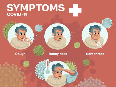 Covid 19 Symptoms Illustration