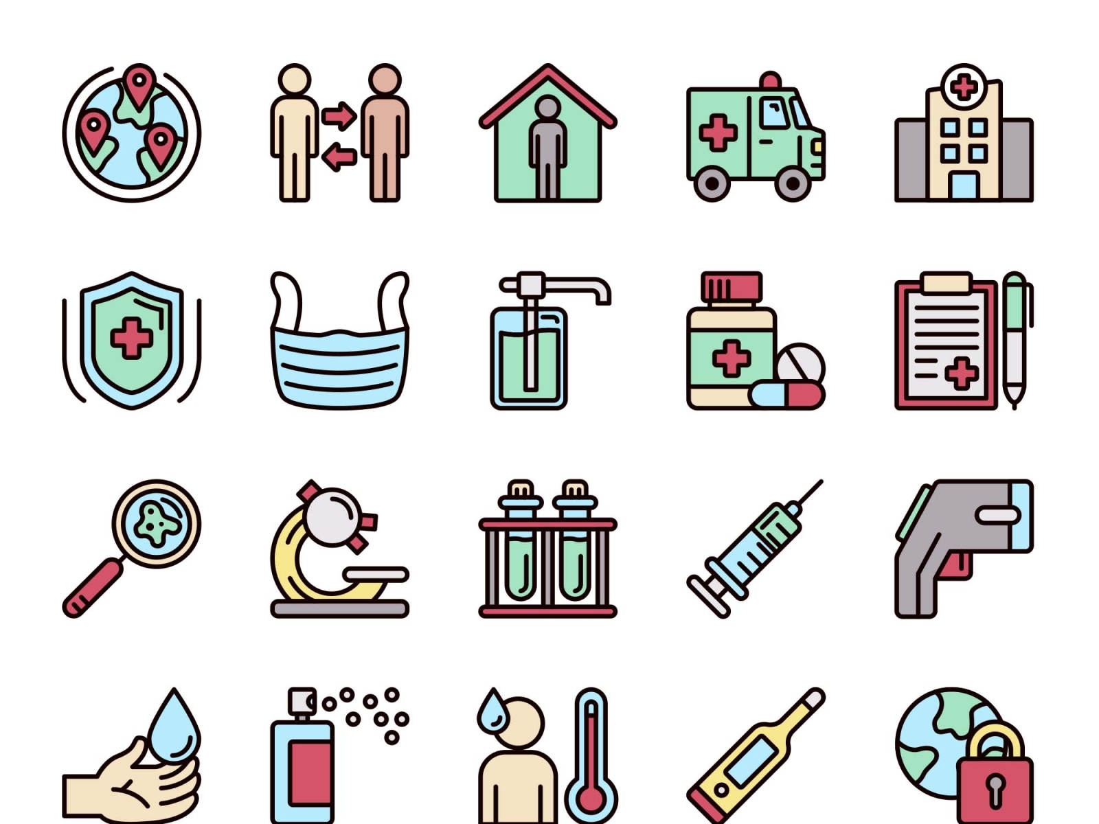 25 Pandemic  Icons  by Unblast on Dribbble