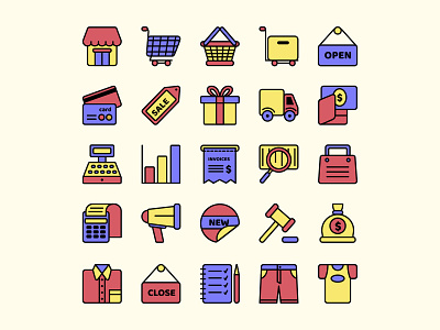 25 Commerce Icon Set ai ai vector commerce commerce icon commerce vector download free freebie icon design icons download icons pack icons set illustration illustrator logo logo design symbol vector design vector download vector icon