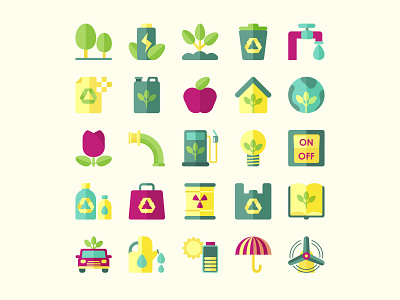25 Ecology Icon Set ai ai vector download ecology icon ecology vector free freebie icon design icons download icons pack icons set illustration illustrator logo logo design symbol vector design vector download vector icon