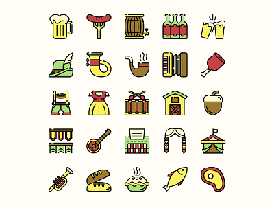 Oktoberfest Icons ai ai design ai download ai vector freebie icon design icons download icons pack icons set illustration illustrator logo logo design octoberfest octoberfest icon octoberfest vector symbol vector design vector download vector icon