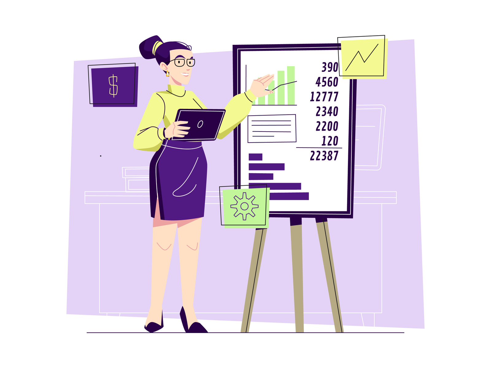 Accountant Illustration by Unblast on Dribbble