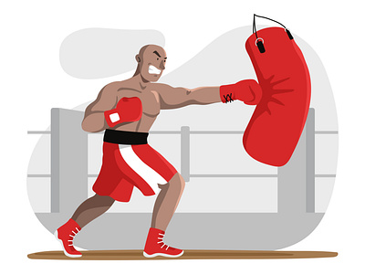 Boxer Illustration boxer boxer illustration cartoon cartooning character character design freebie illustration illustrator vector vector design vector download vector illustration