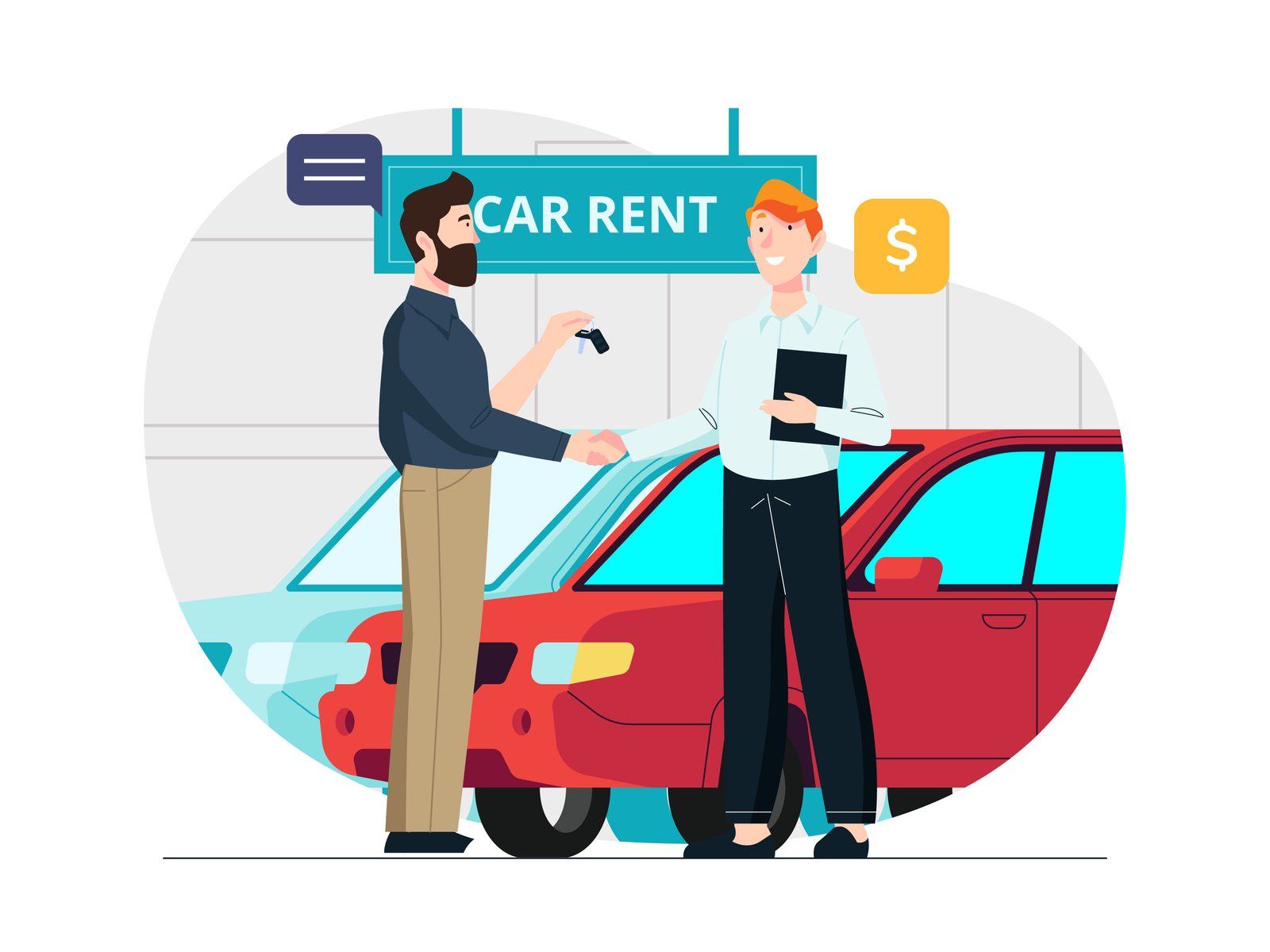 Car Rent Illustration by Unblast on Dribbble