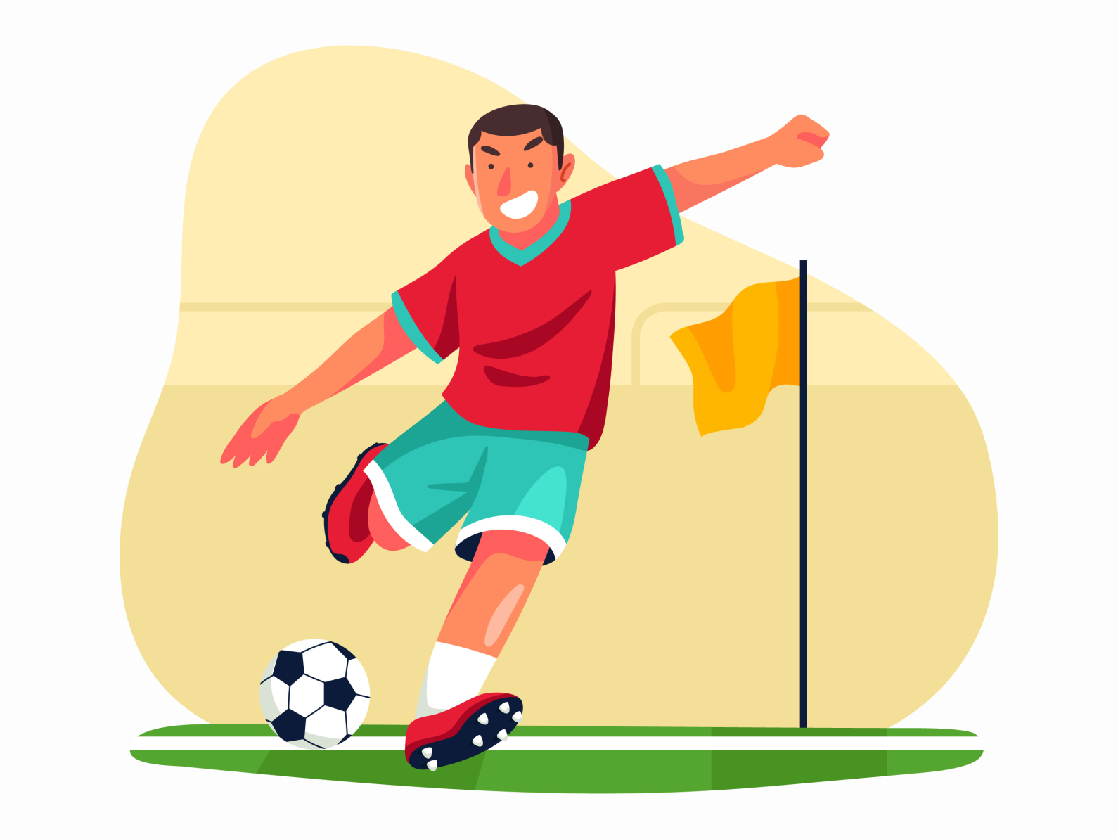 Soccer Player Illustration by Unblast on Dribbble