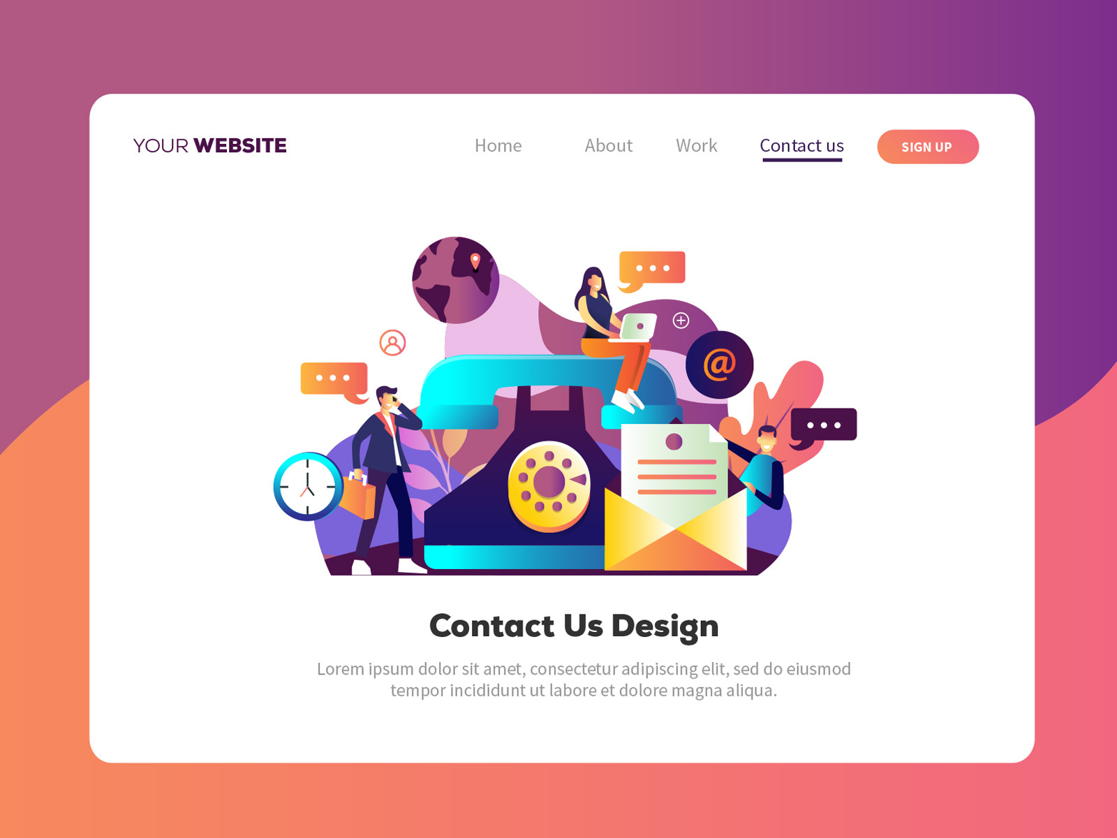 contact us page dribbble